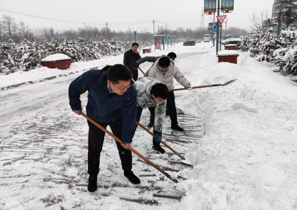 市产投集团组织全体员工扫雪除冰(图2) 市产投集团组织全体员工扫雪除冰(图2)